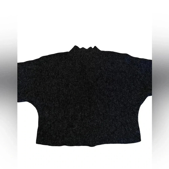 Double Zero Mock Neck Sweater Womens Medium Dark Grey Knit Soft Stretch Cozy - Picture 6 of 6